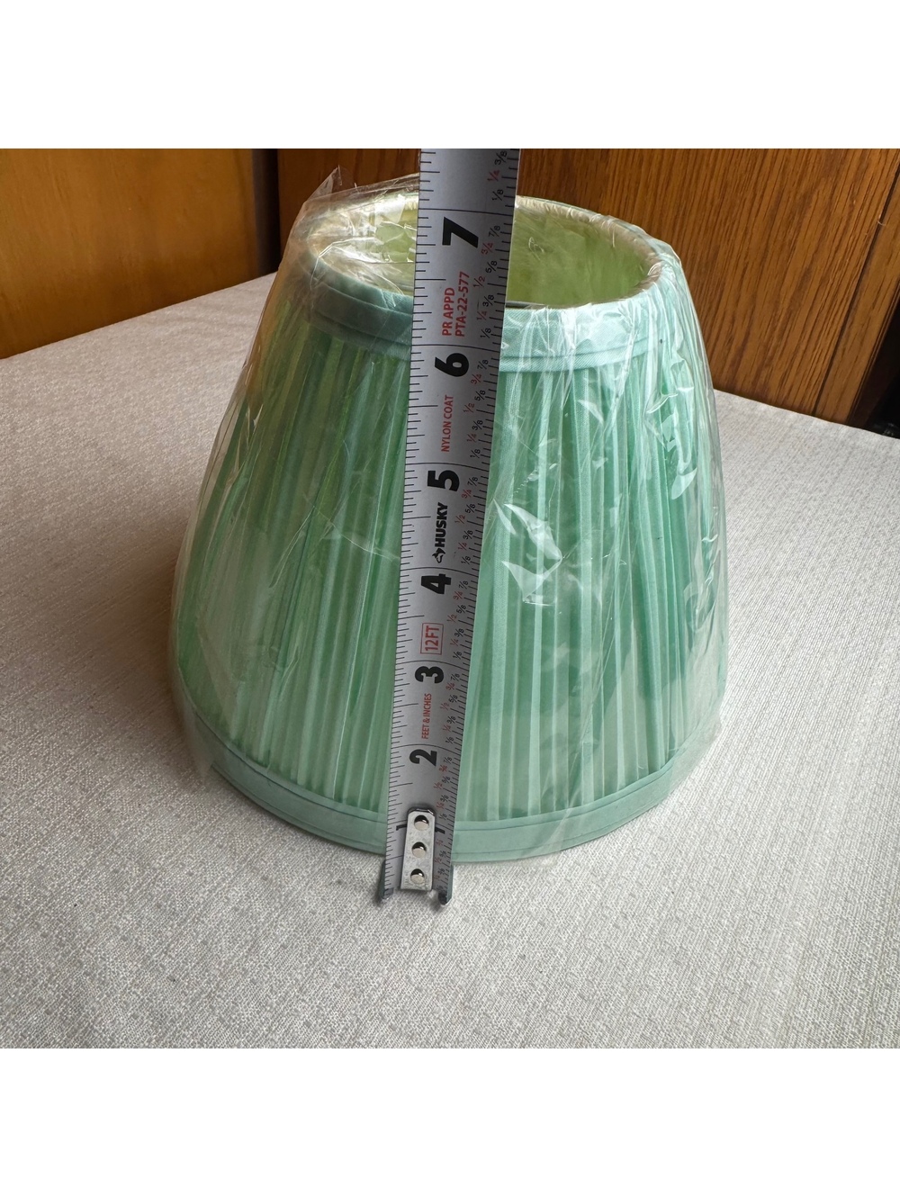 Vintage Mint Green Pleated Lamp Shade 6” Tall New Old Stock Wrapped - Picture 6 of 8